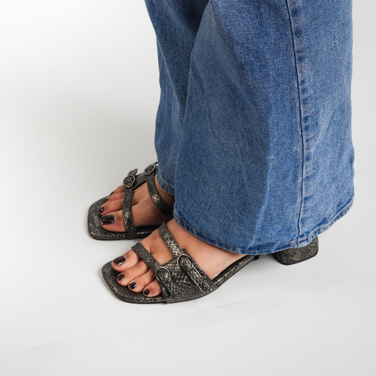 Snake Heels - Grey