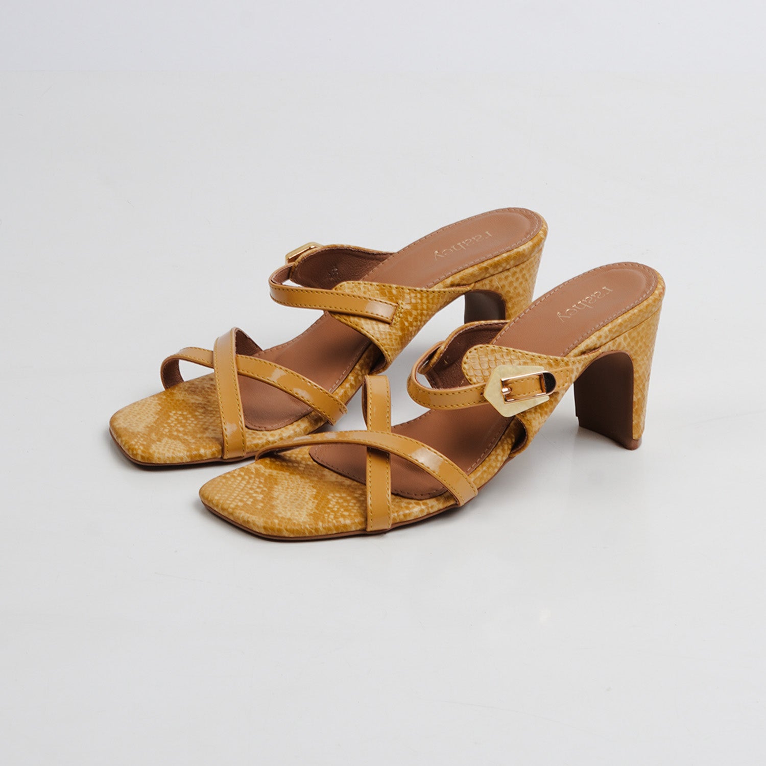Élan - Yellow Criss Cross Heels