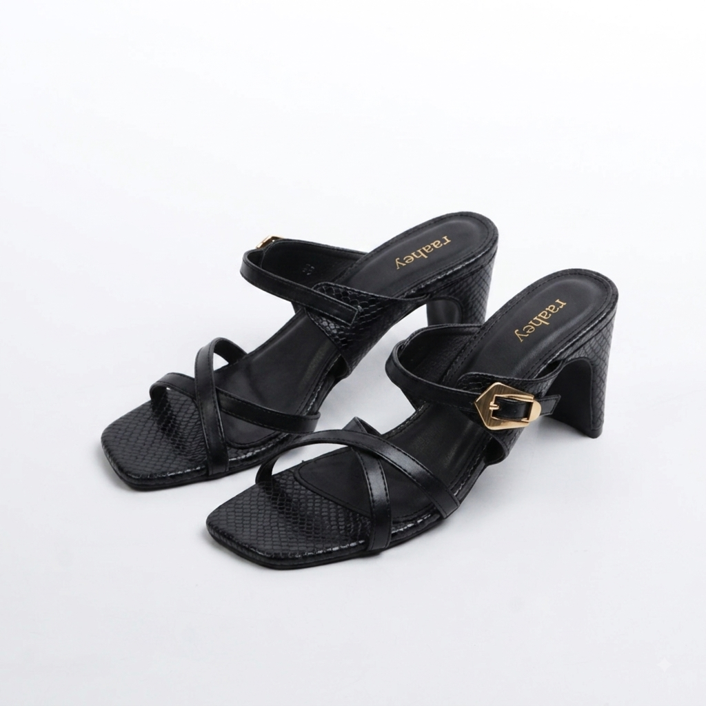 Élan - Yellow Criss Black Heels