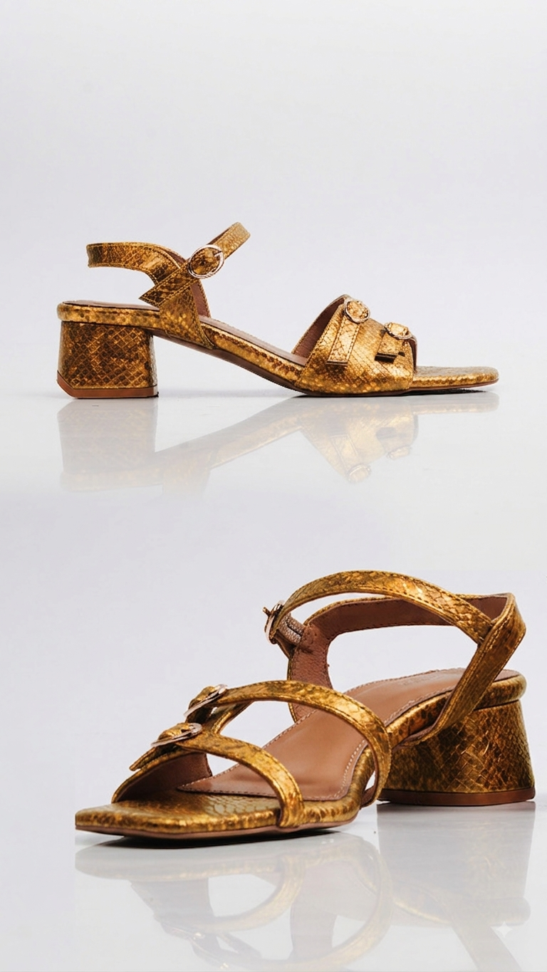 Snake Heels - Golden