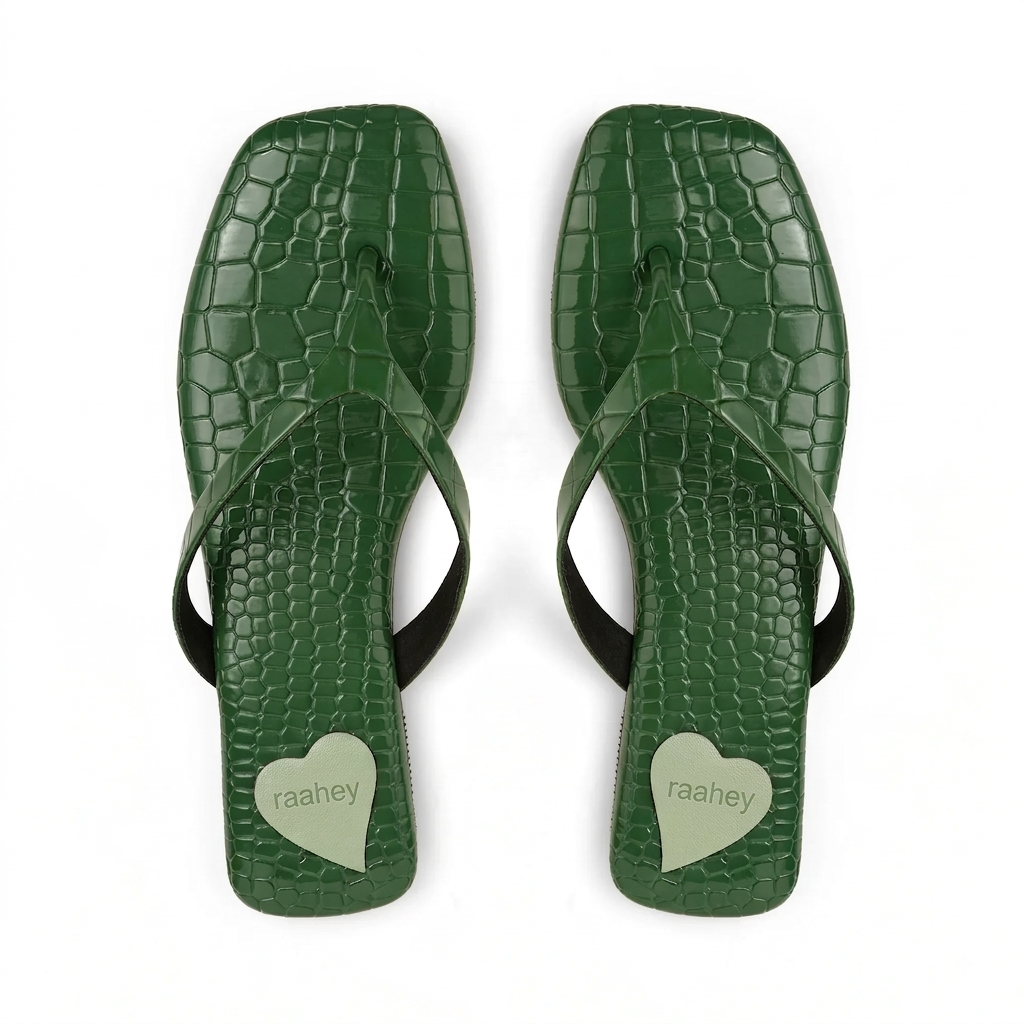 Croc Flats - Emerald